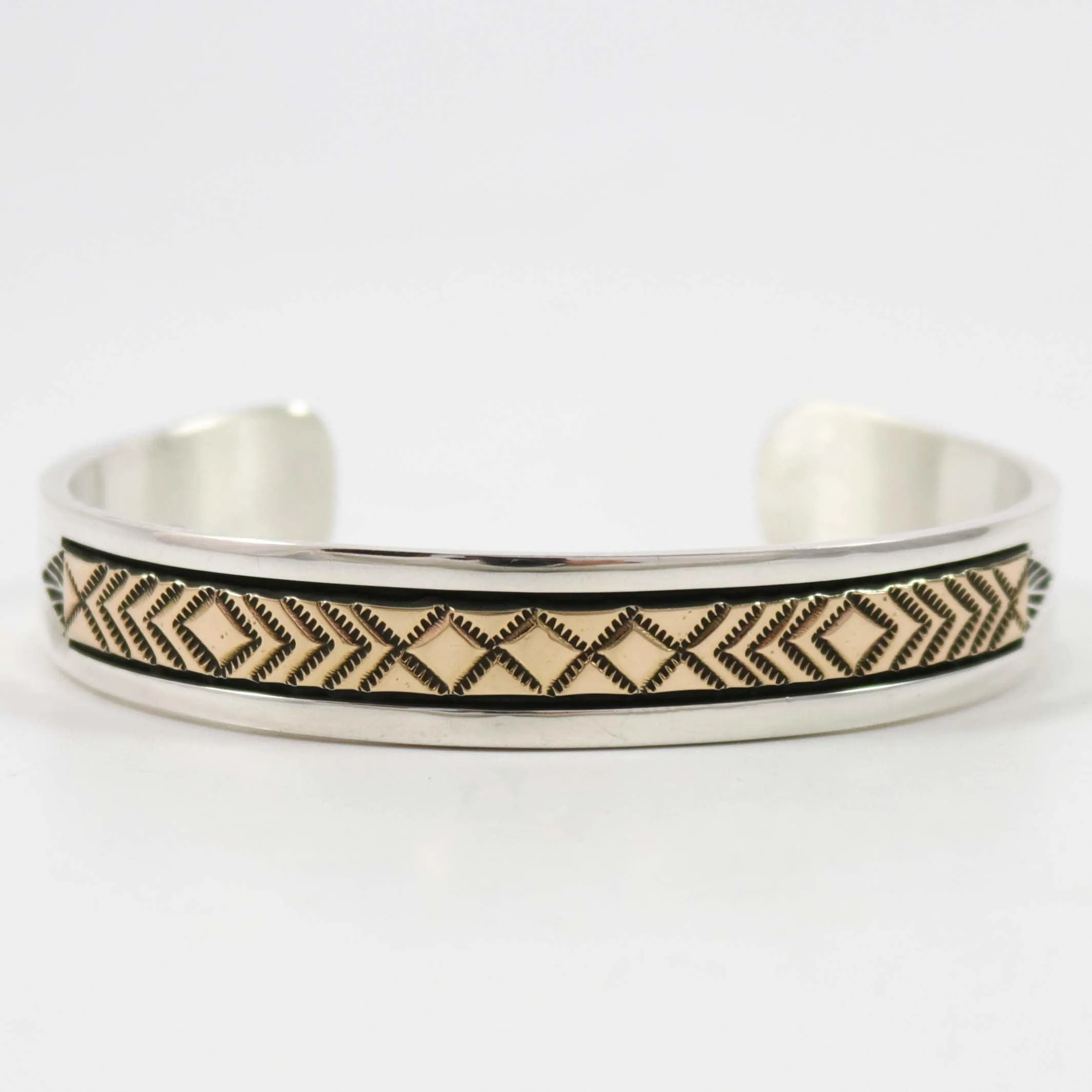 Gold on Silver Cuff