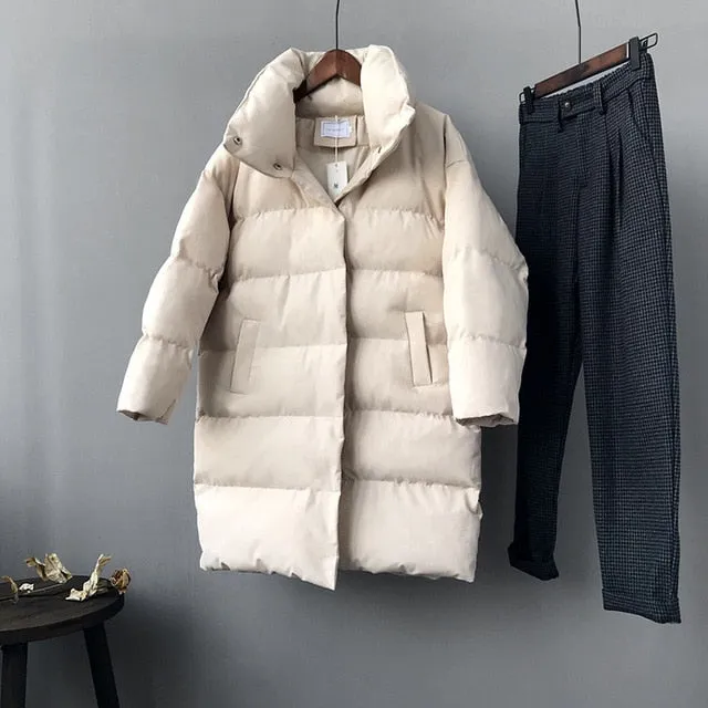 HXJJP Thick Jacket Women Winter Long Casual Warm  Oversize puffer