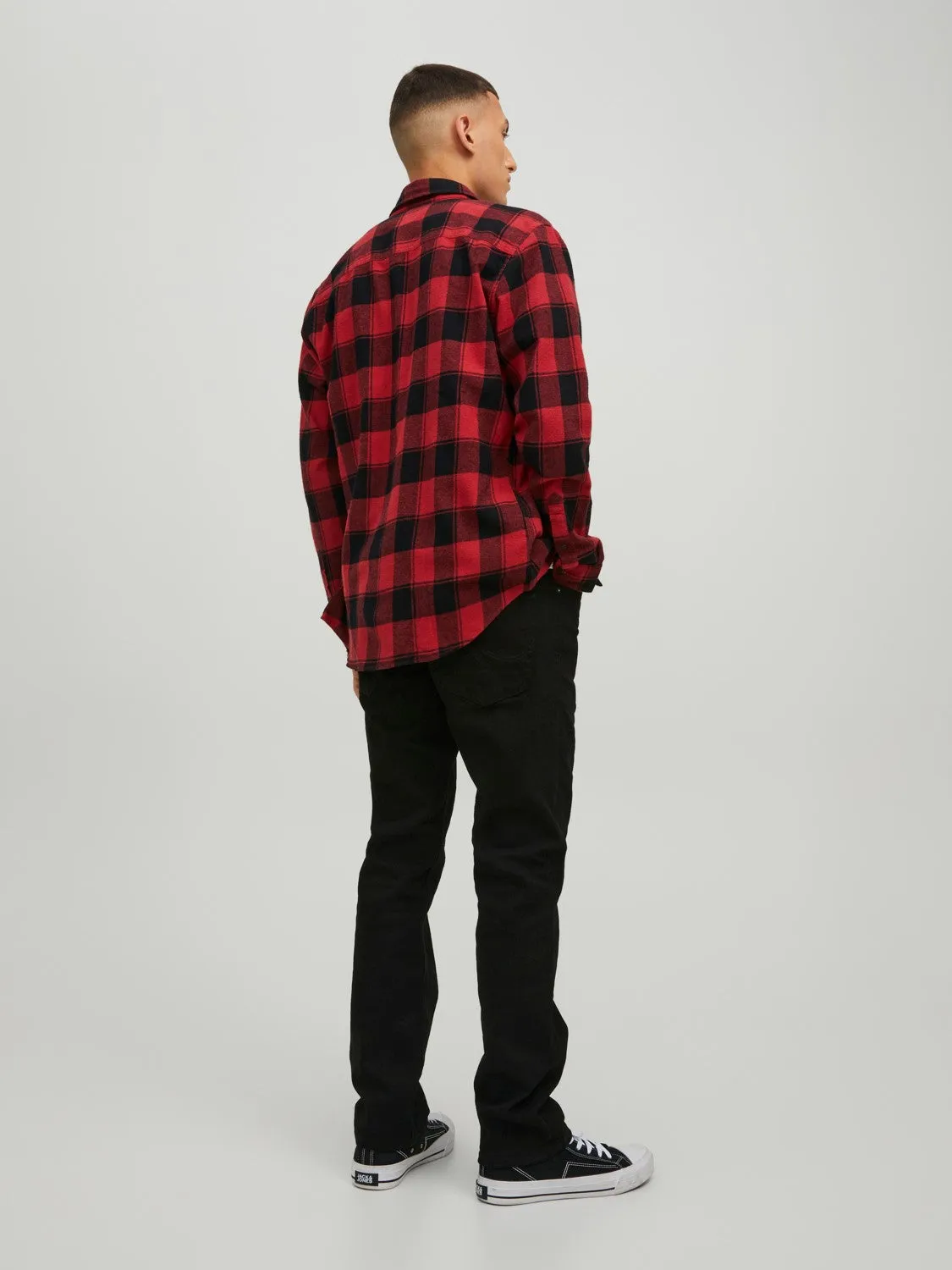 Jack & Jones Mens Shirt 'JJ Plain' Autumn Buffalo Check