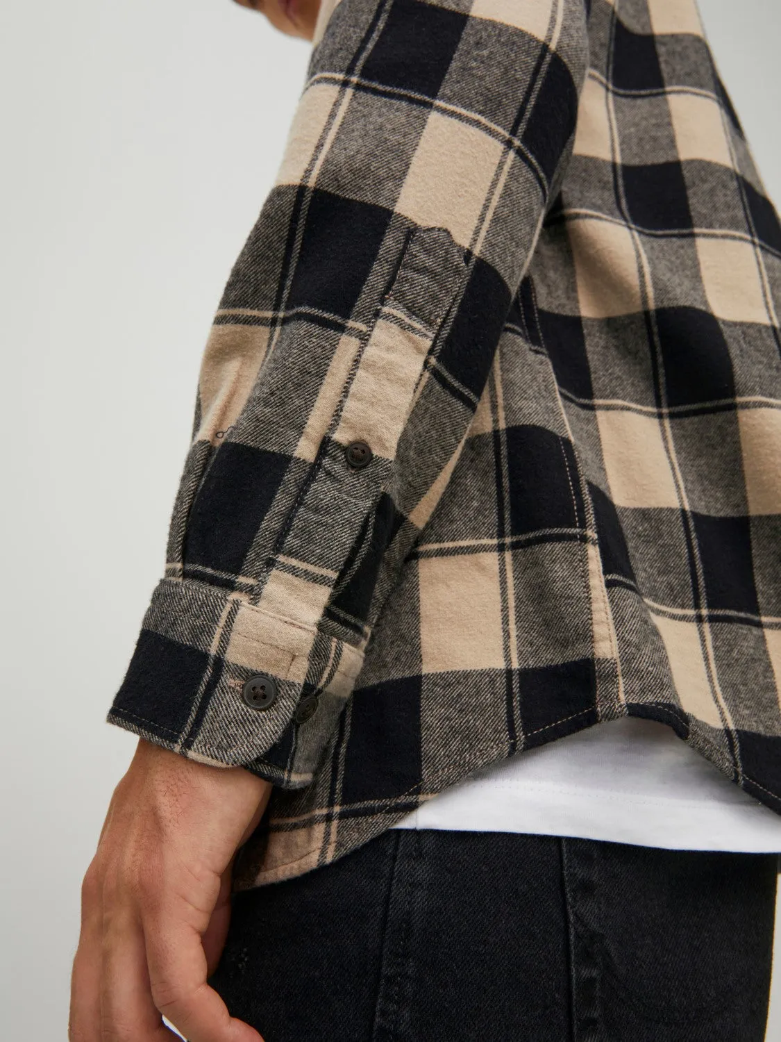 Jack & Jones Mens Shirt 'JJ Plain' Autumn Buffalo Check