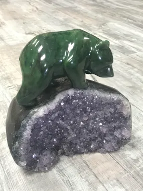 Jade Bear on Amethyst