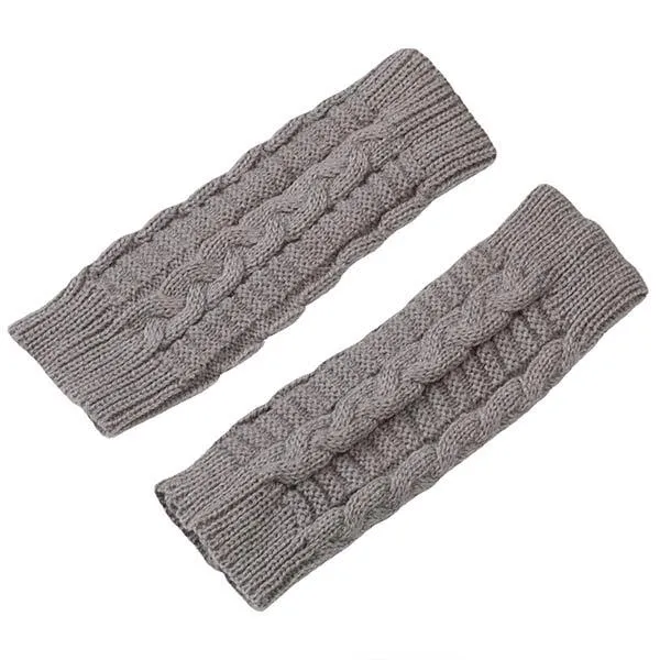 Knitted Wool Warm Half Finger Mitts 77877403C