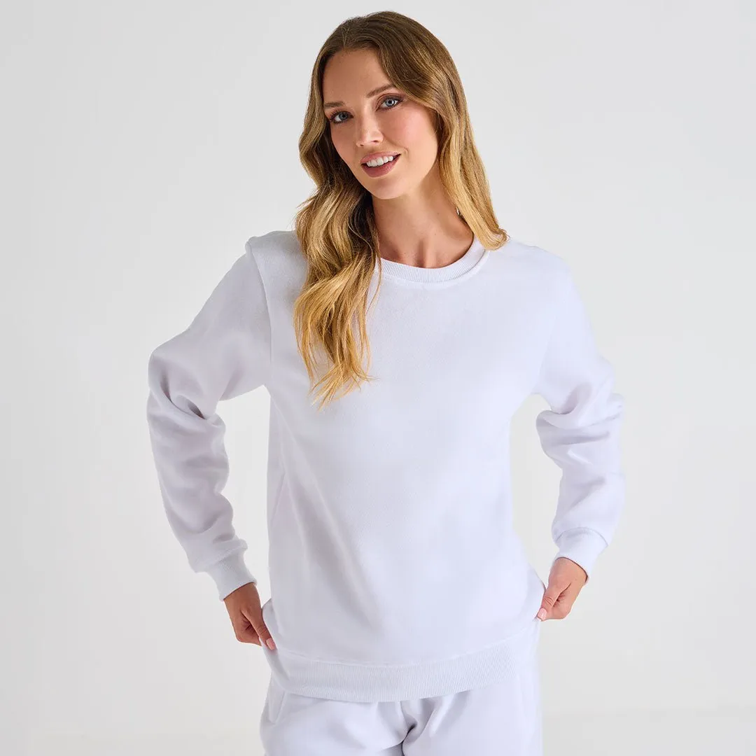 Ladies White Sweatshirt