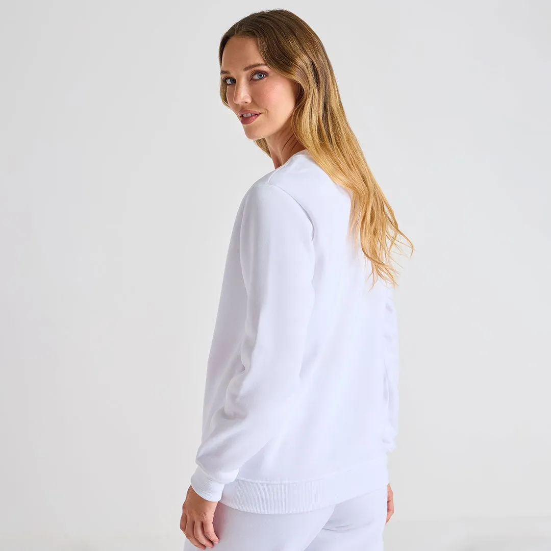 Ladies White Sweatshirt