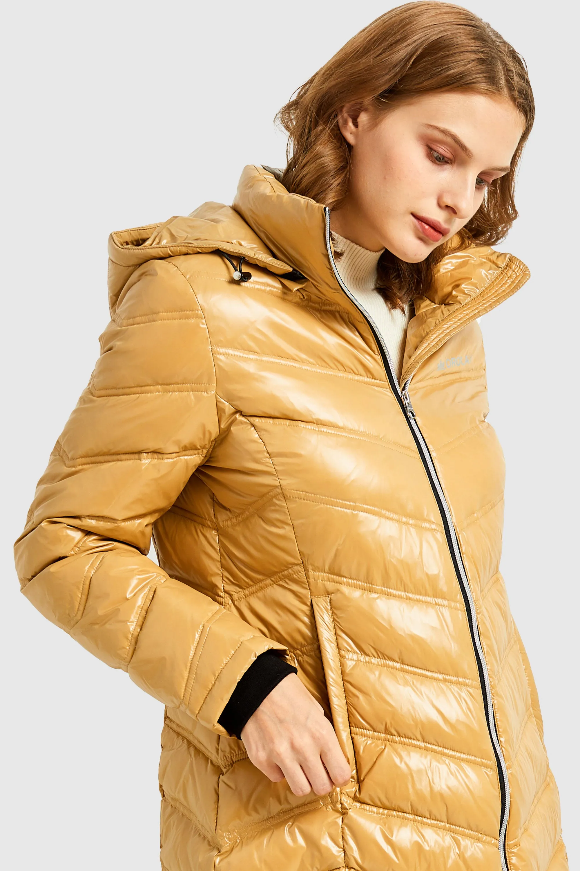 Long Quilted Hooded Puffer Down Jacket