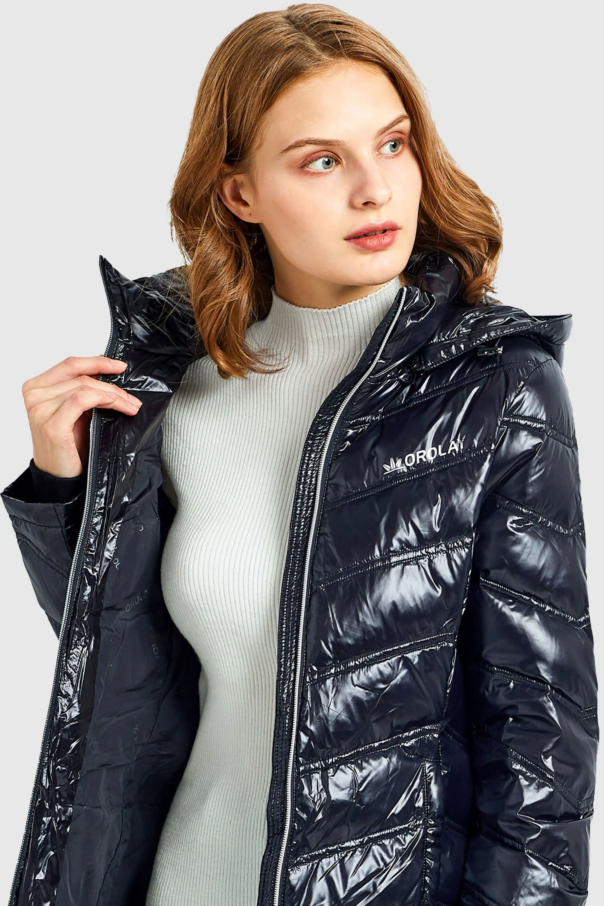 Long Quilted Hooded Puffer Down Jacket