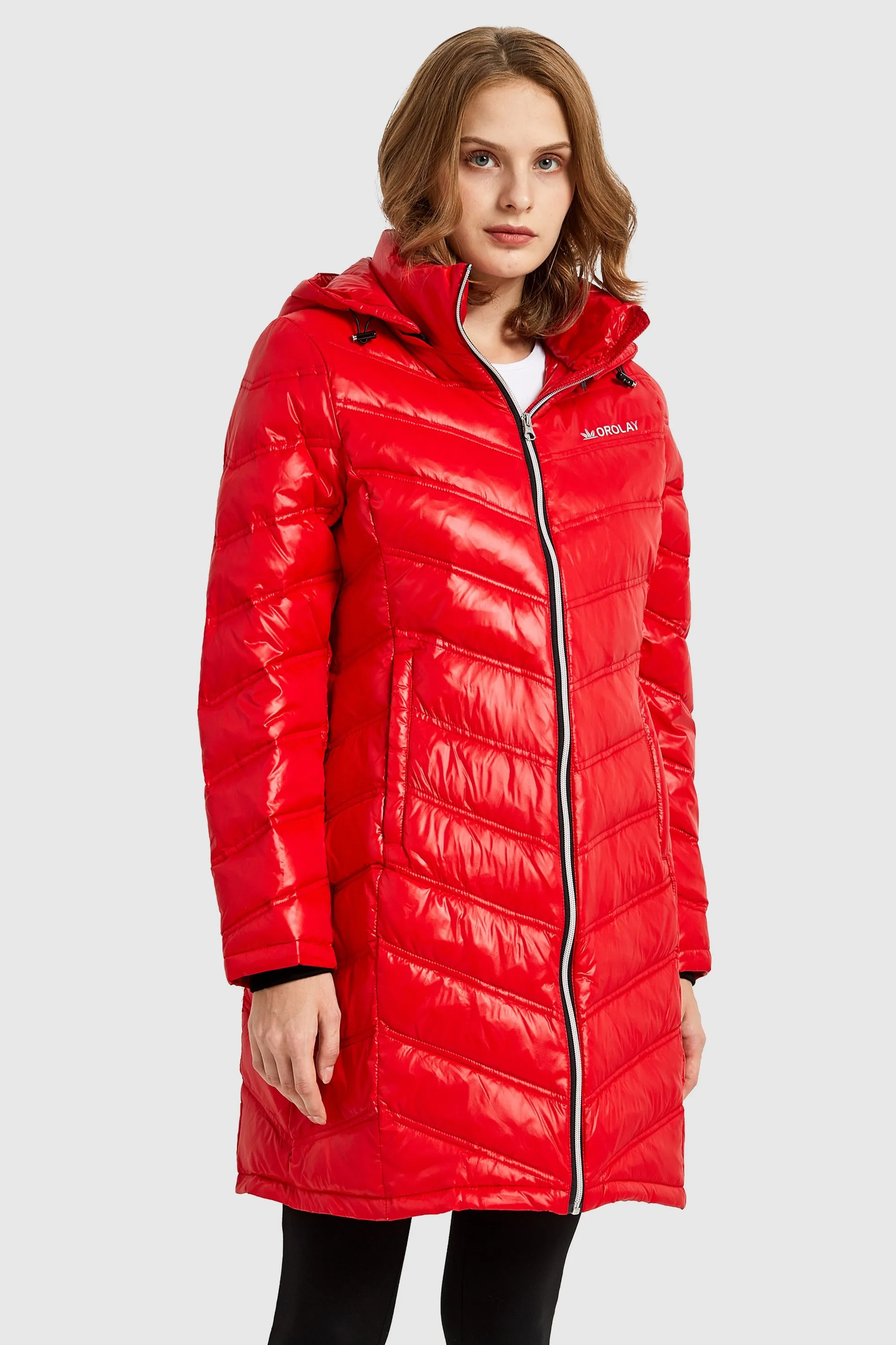 Long Quilted Hooded Puffer Down Jacket