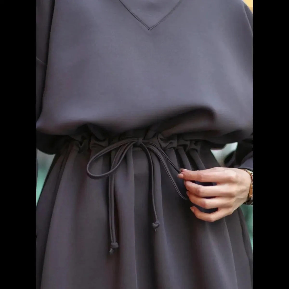 MA046 Winter Abaya with Scuba Girdle