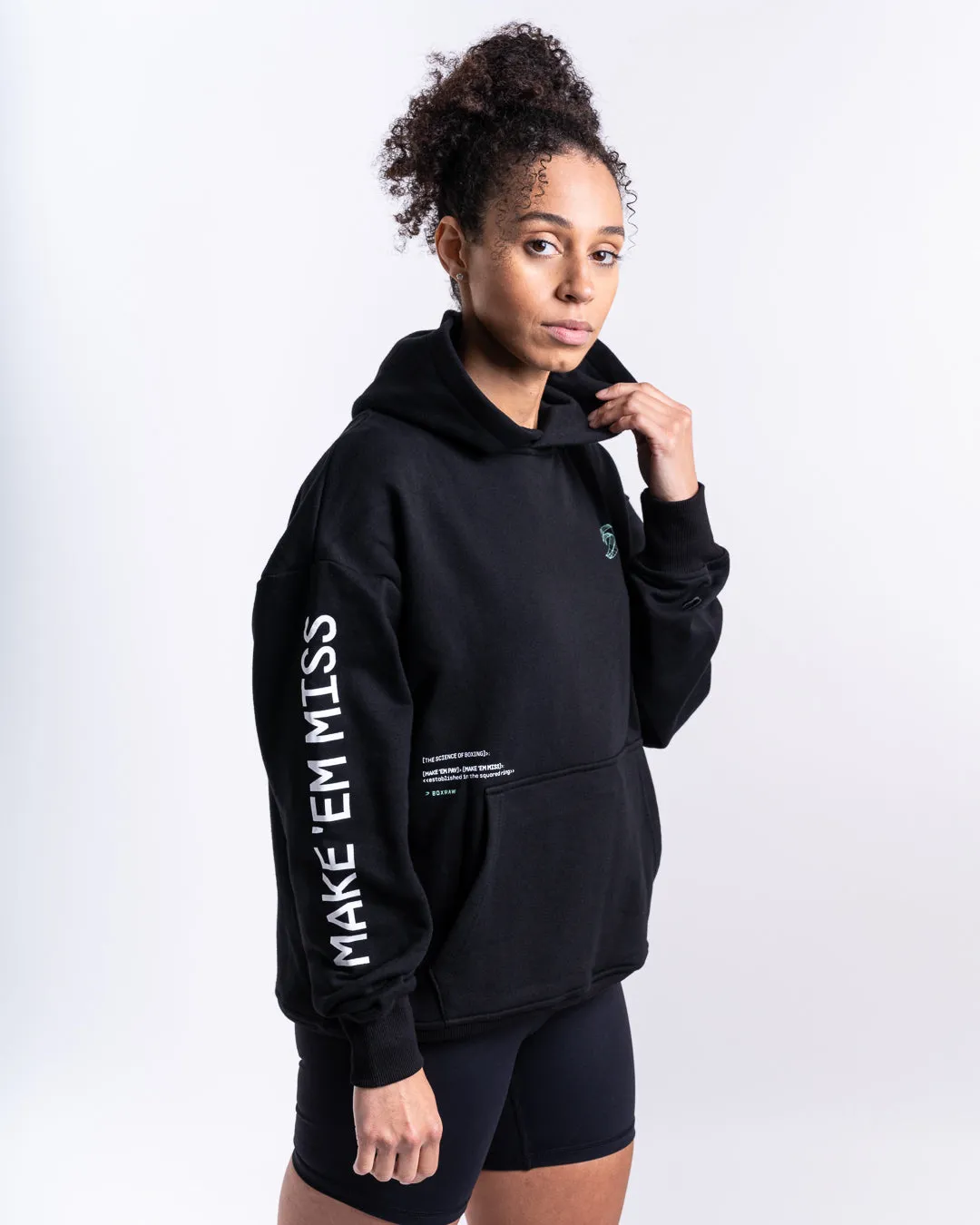 Make 'Em Miss Oversized Hoodie - Black