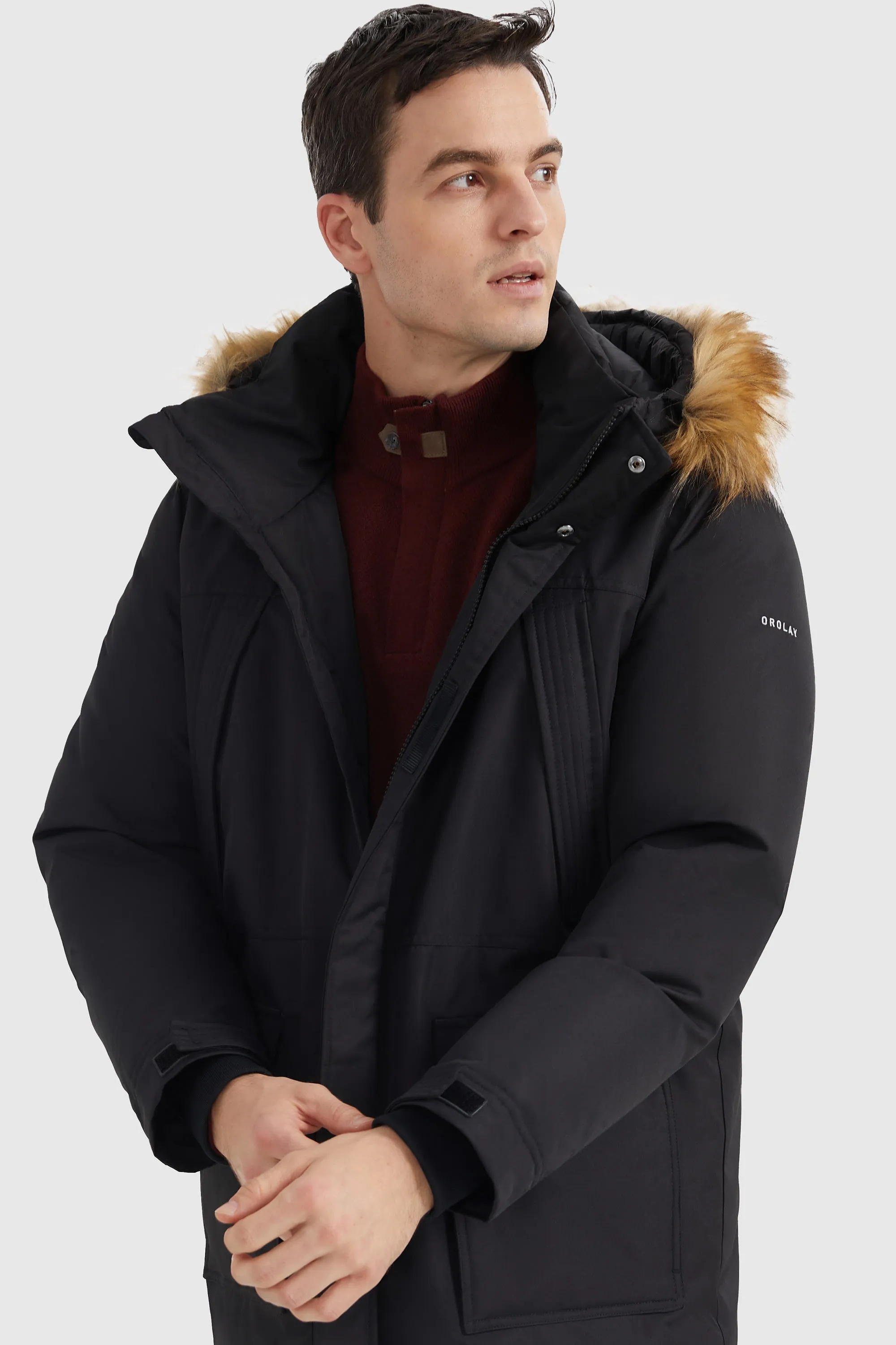 Mid-Length Insulated Hooded Down Coat