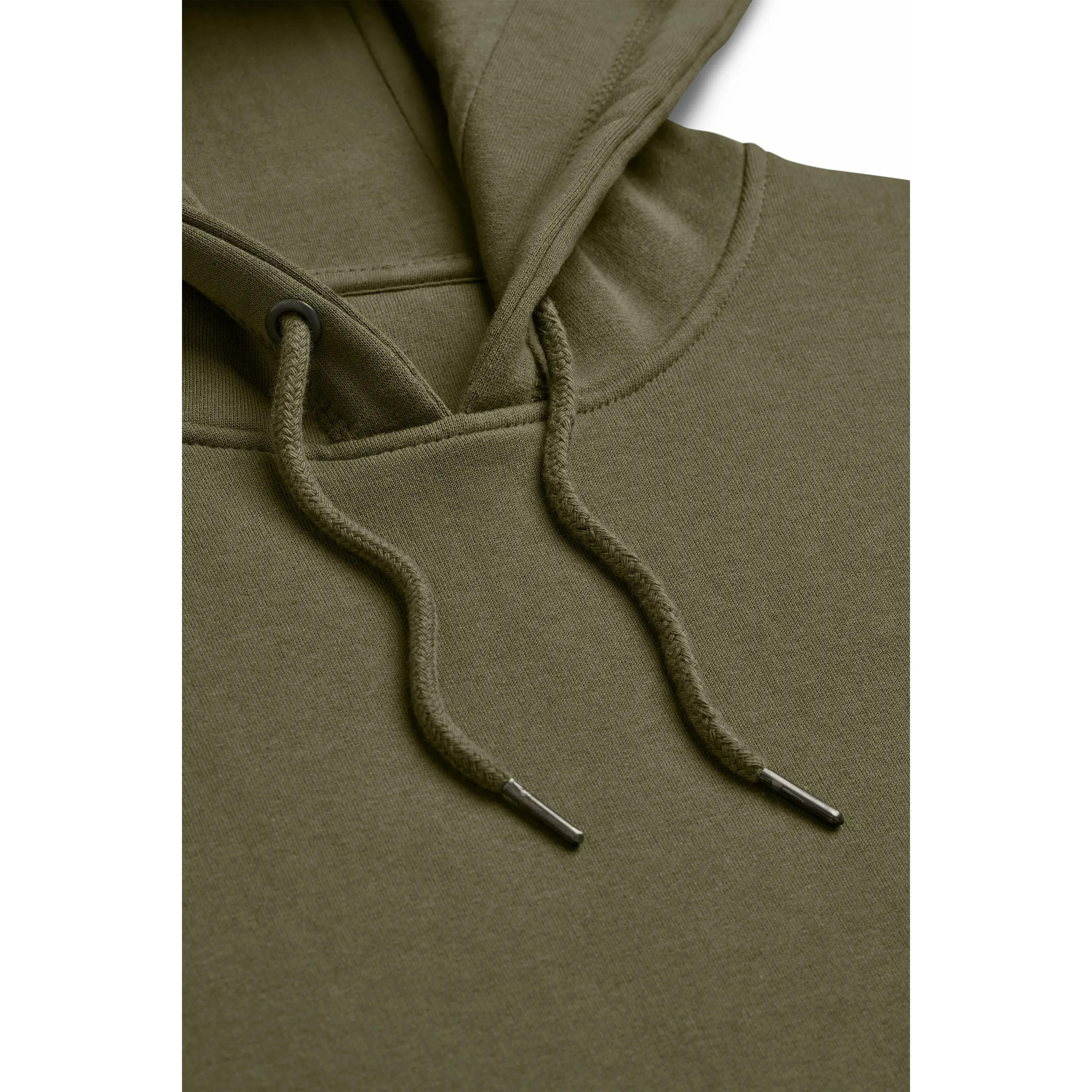 Military Olive Organic Cotton Hooded Sweatshirt