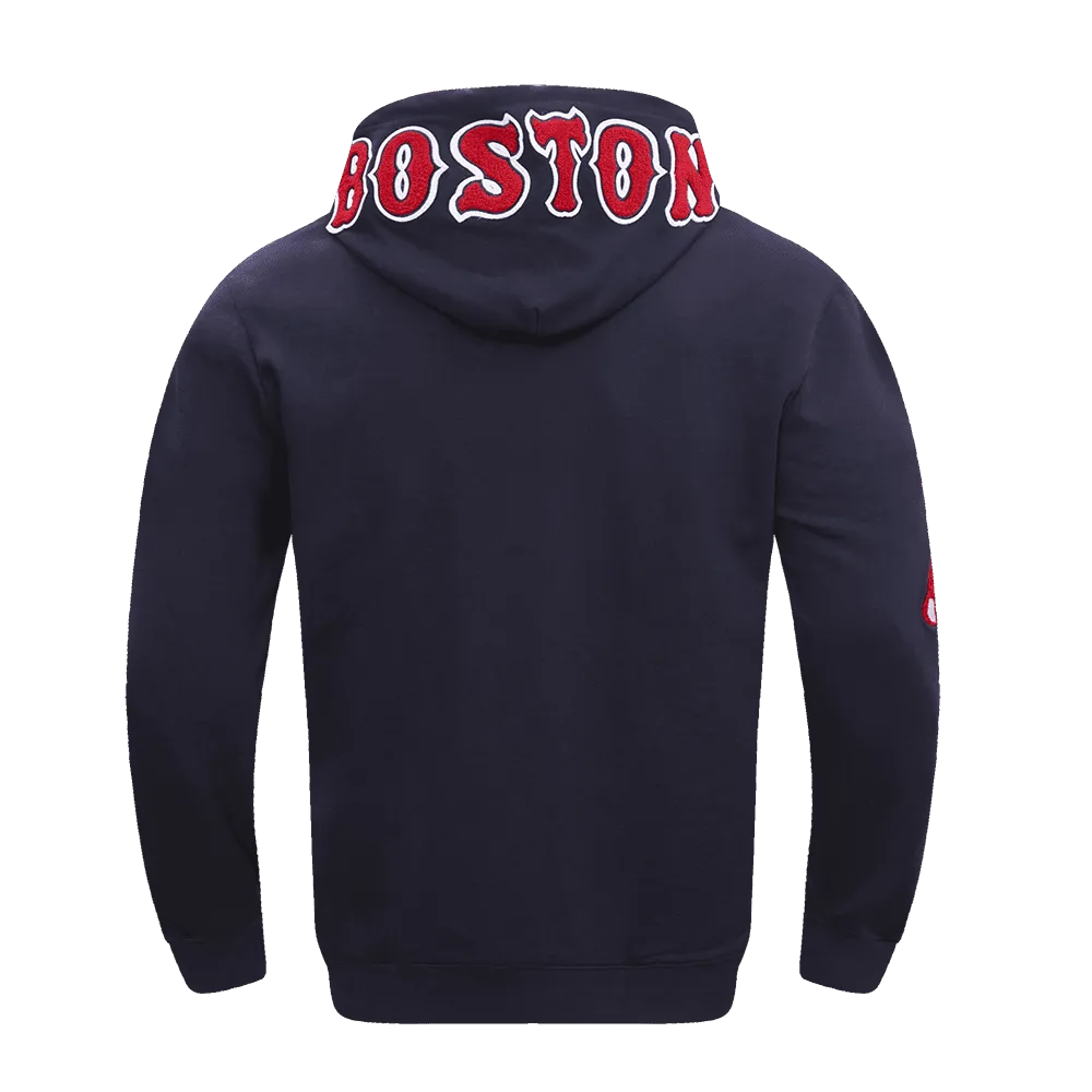 MLB BOSTON RED SOX BLENDED LOGO MEN'S HOODY (MIDNIGHT NAVY)