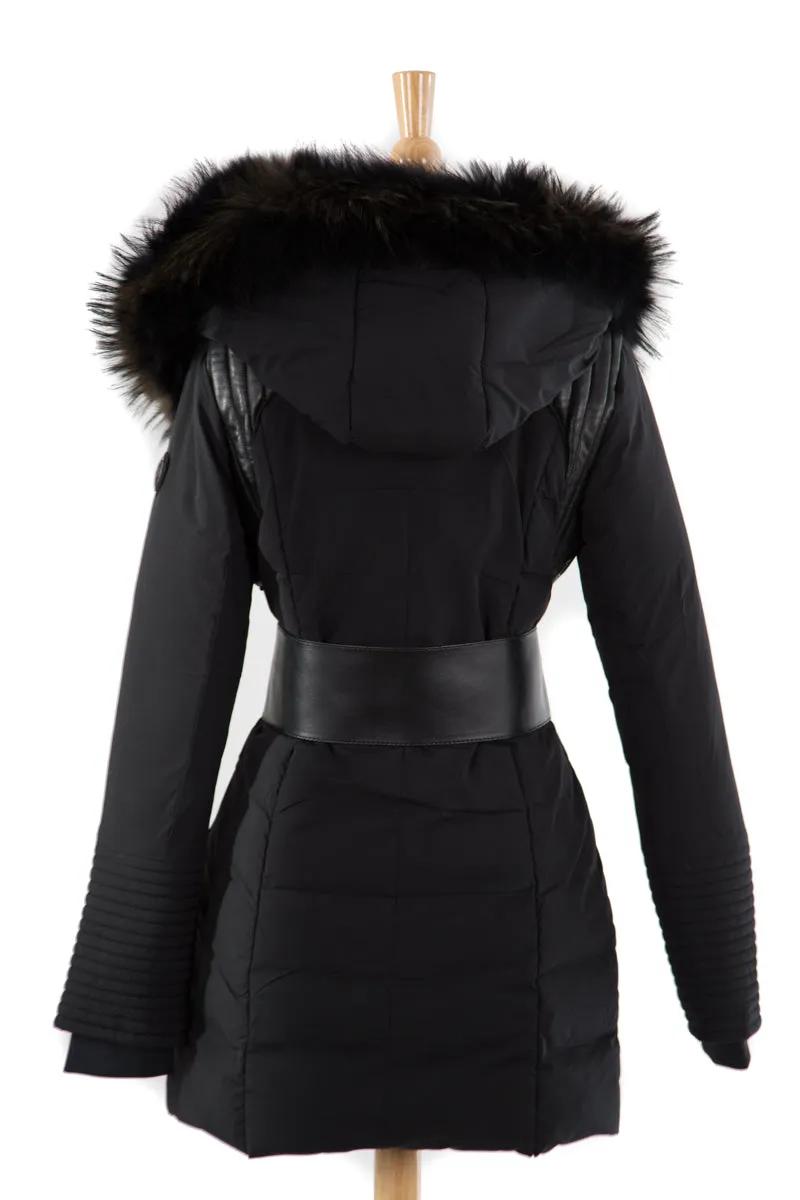 Moda Down Coat With Fur