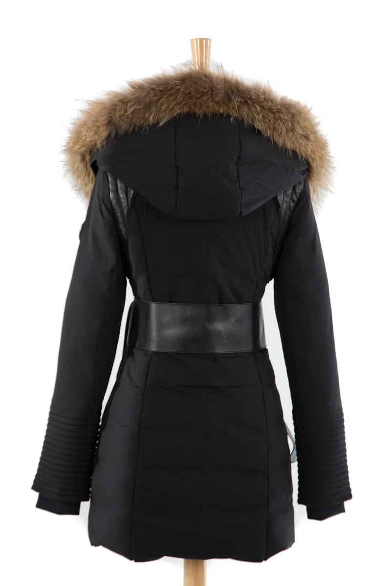 Moda Down Coat With Fur