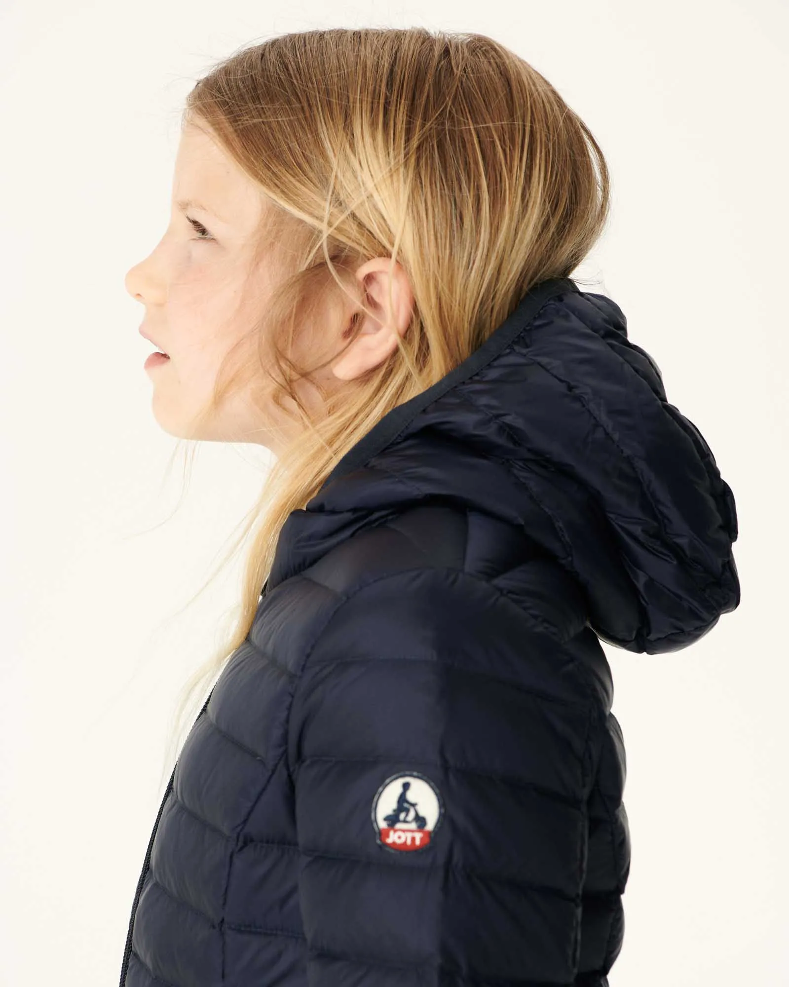 Navy Hooded down jacket Carla