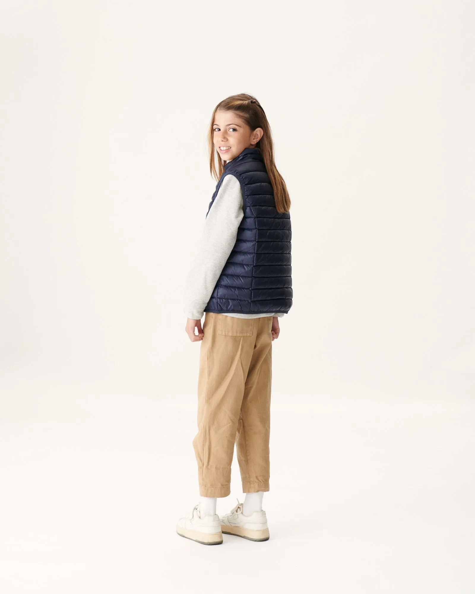 Navy Sleeveless Down Jacket Zoe