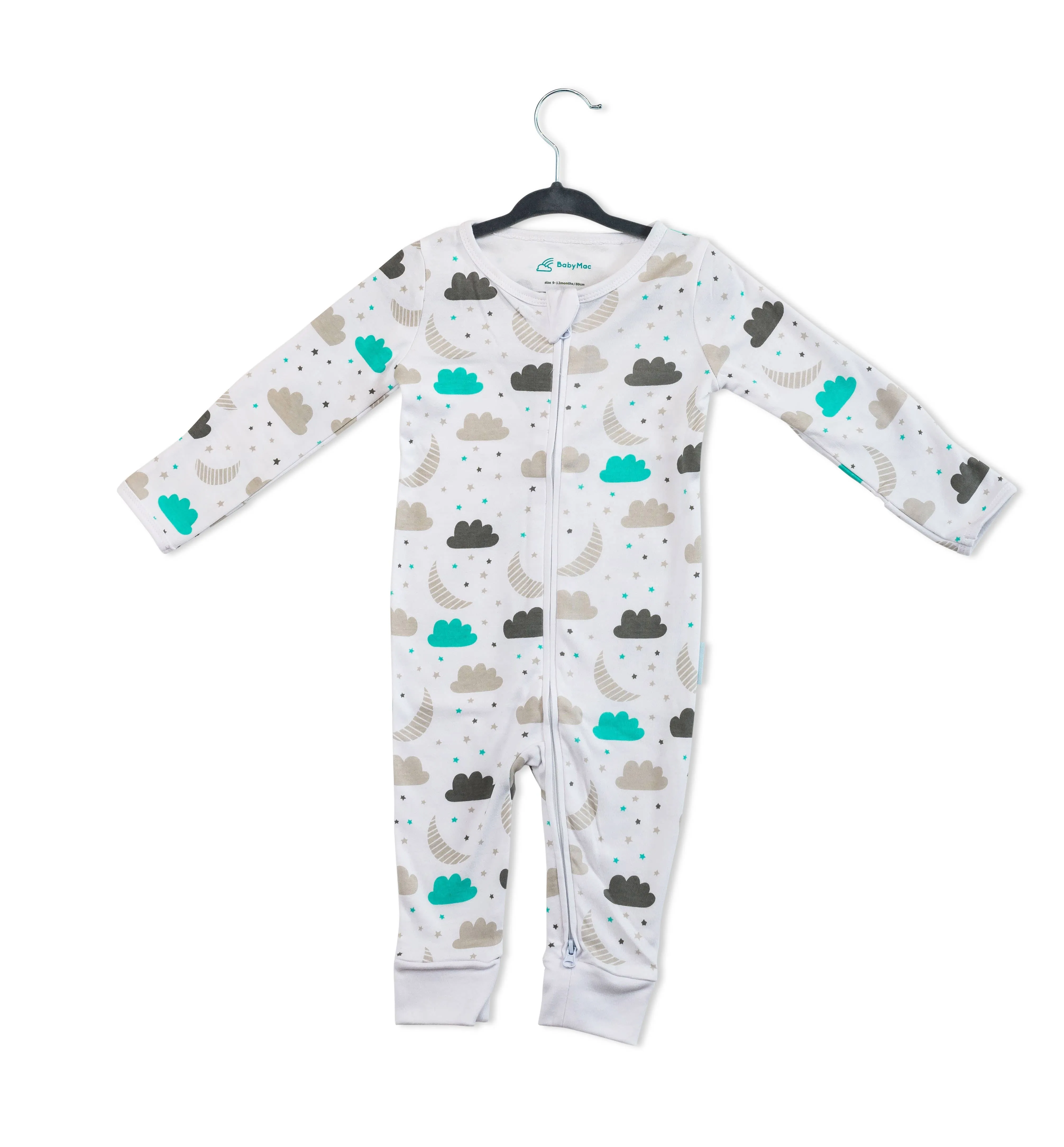 Organic Cotton Sleepsuit-Clouds