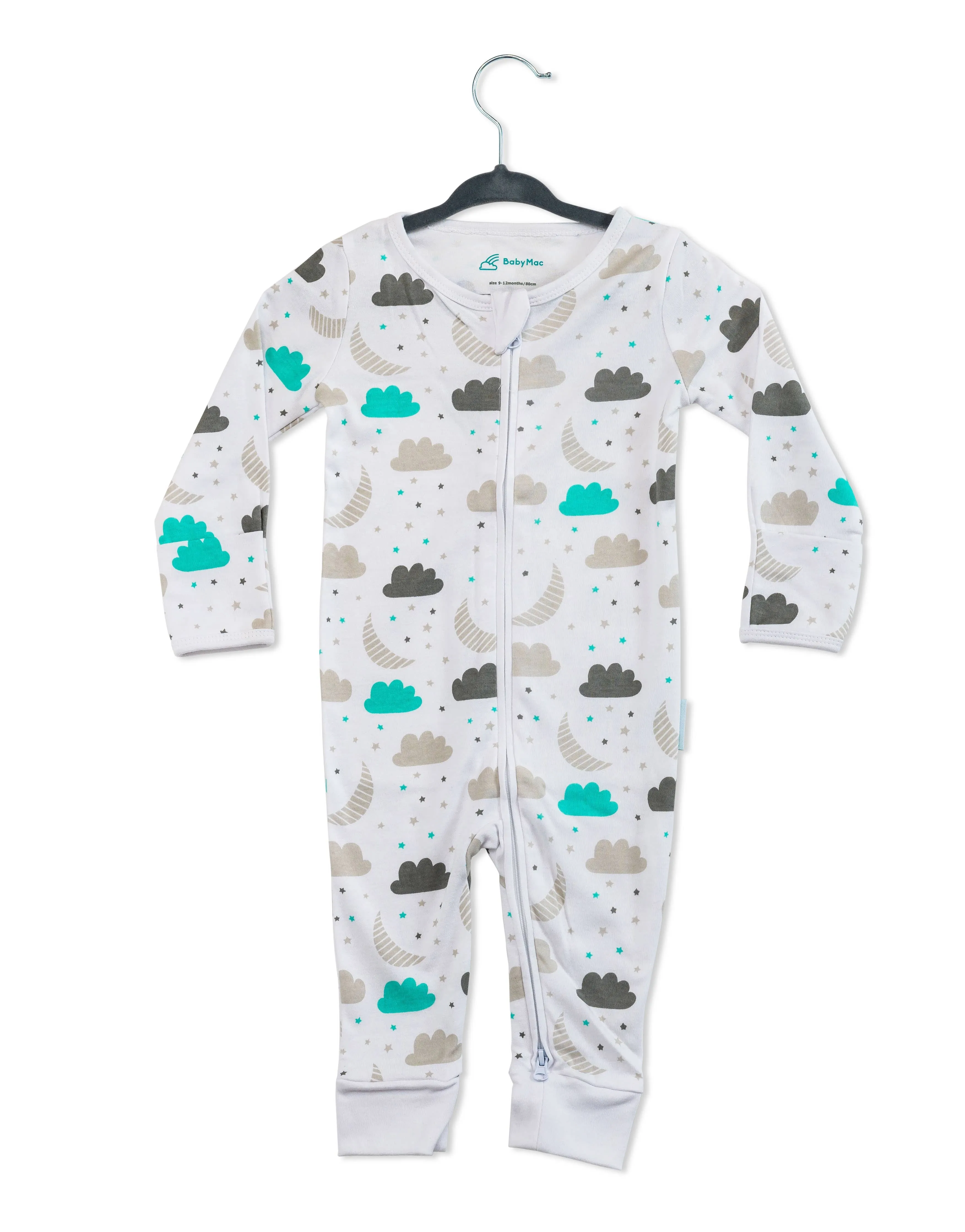 Organic Cotton Sleepsuit-Clouds