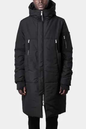 Padded winter parkas