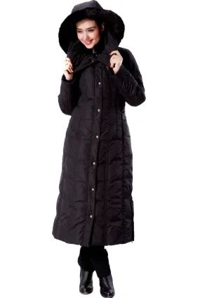 PHISTIC Women's "Lacey" Long Hooded Puffer Down Coat