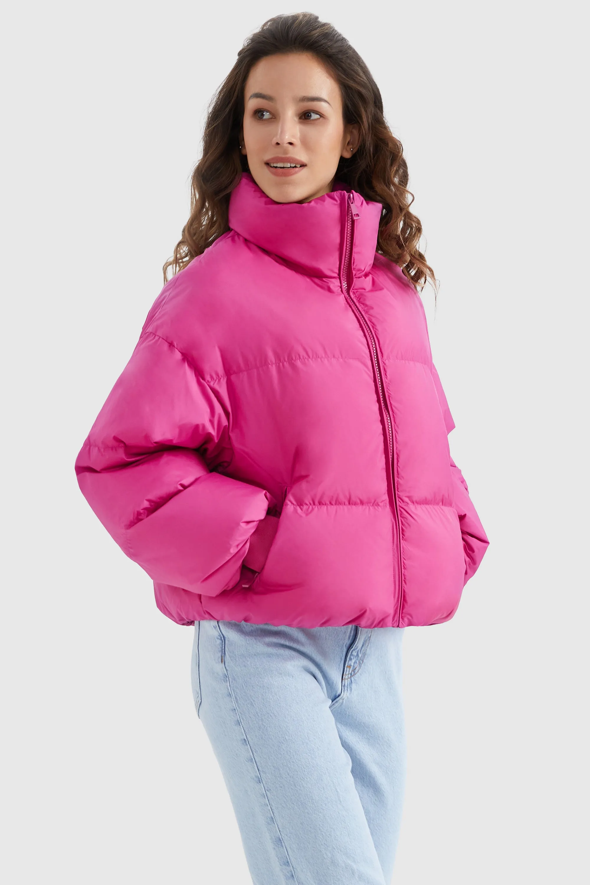 Puff-O Classics Short Baggy Oversize Down coat-Azalea Pink