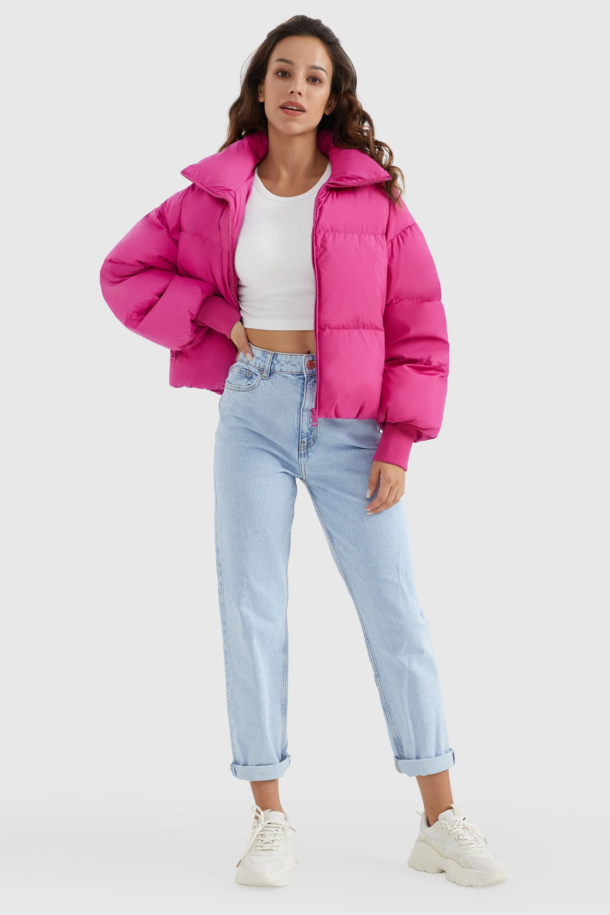 Puff-O Classics Short Baggy Oversize Down coat-Azalea Pink