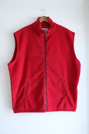 Red Fleece Vintage Vest