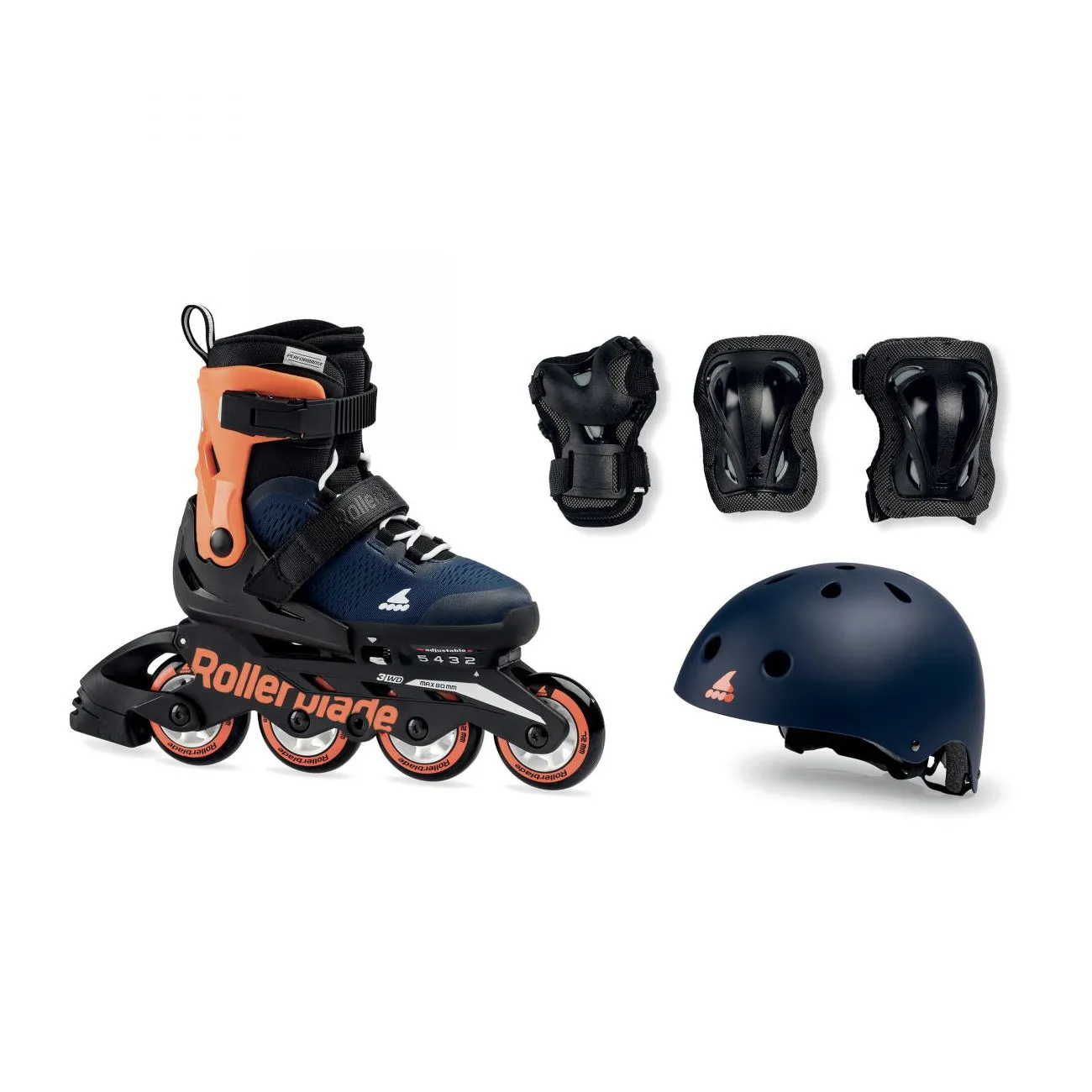 Rollerblade Microblade Cube - Midnight Blue/Warm Orange