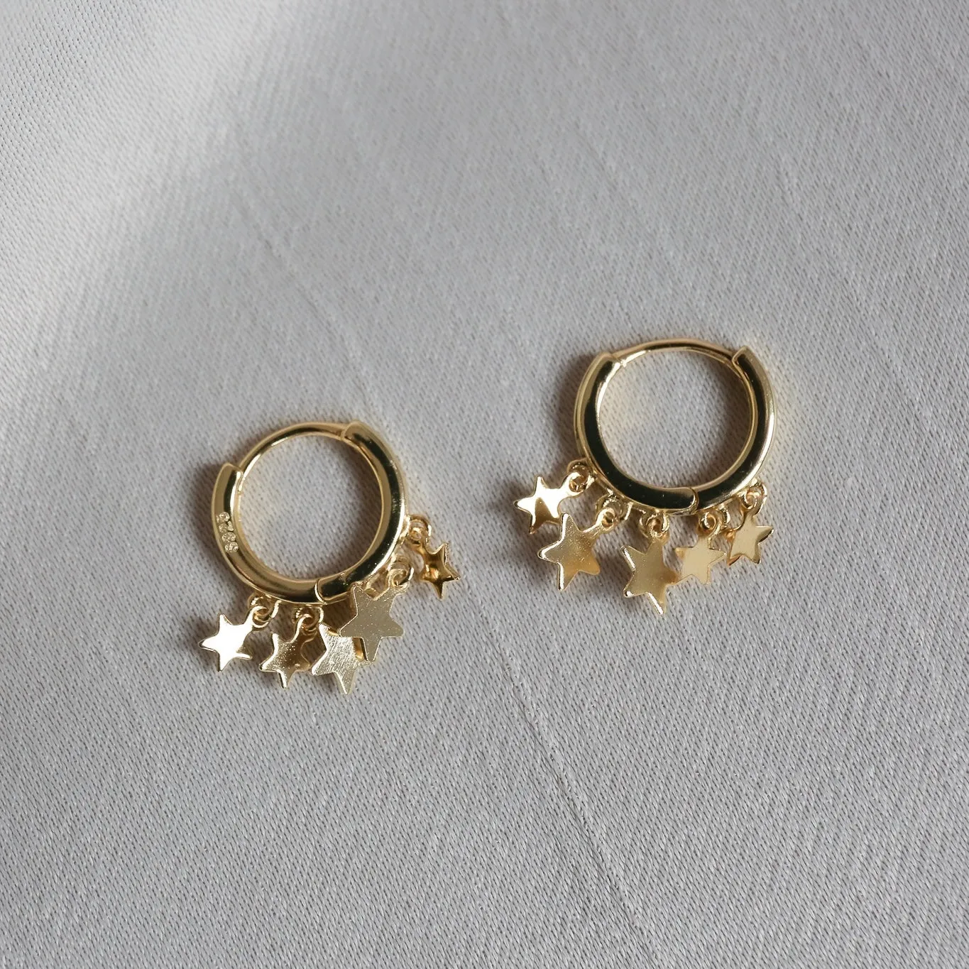 Star Fall Earrings - Gold