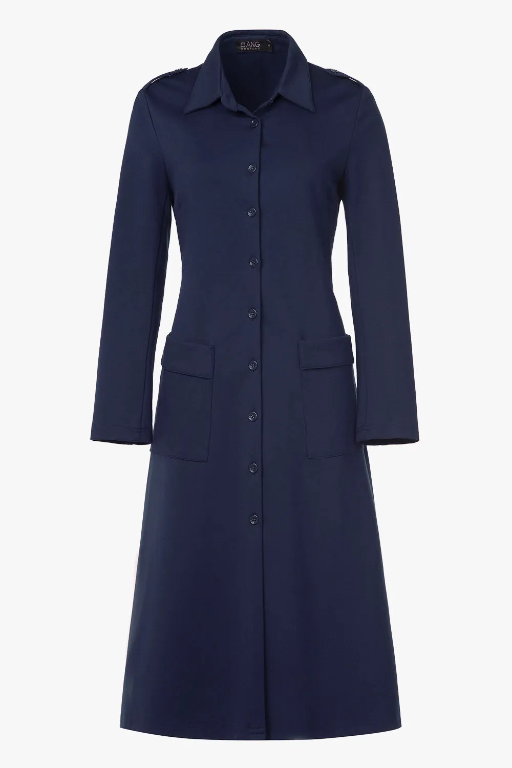 Stretch Dress-Coat - Navy