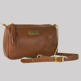 The Chain Block Shoulder Bag - Warm Tan