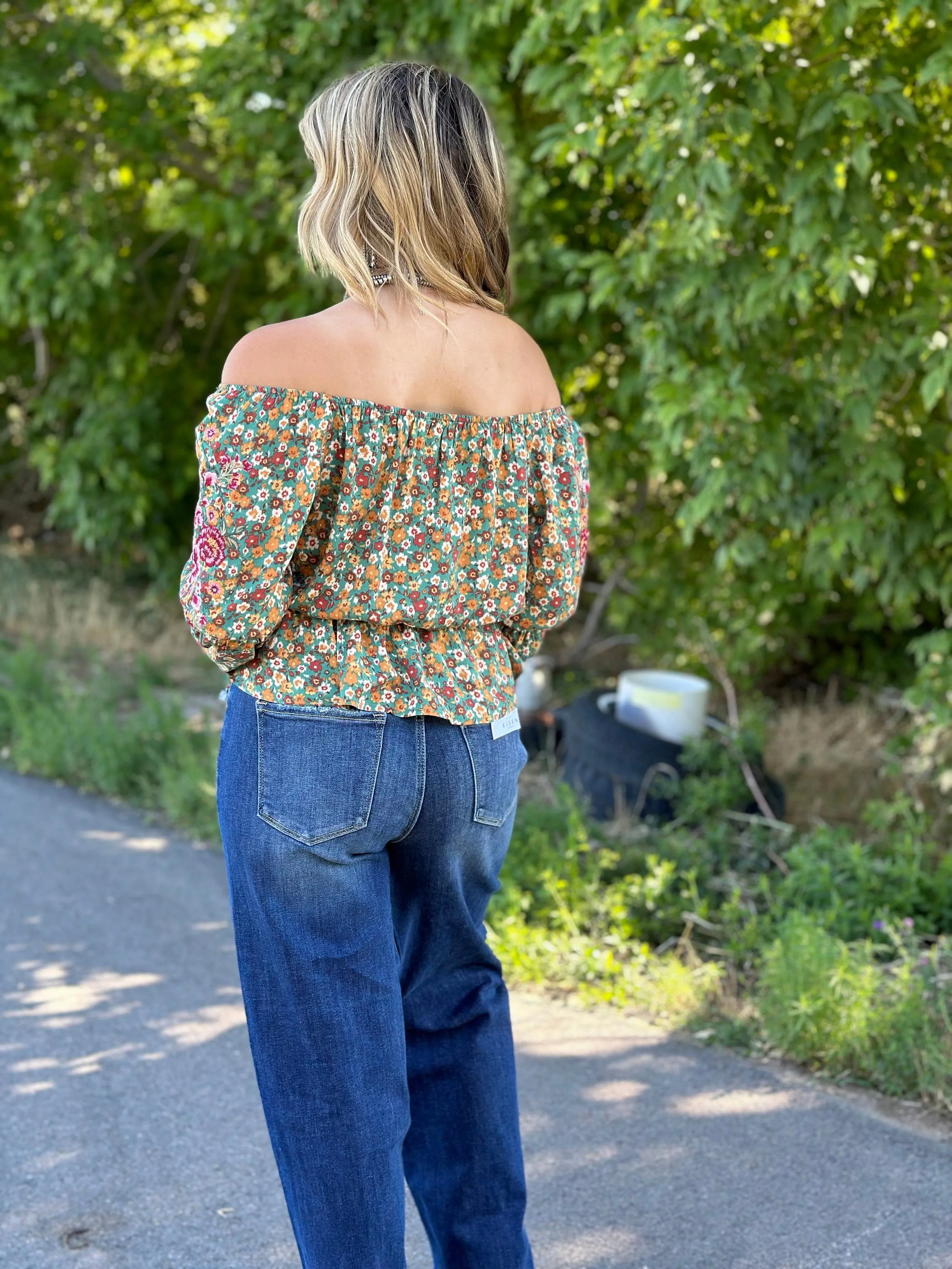 The Colors Of Fall Embroidered Top