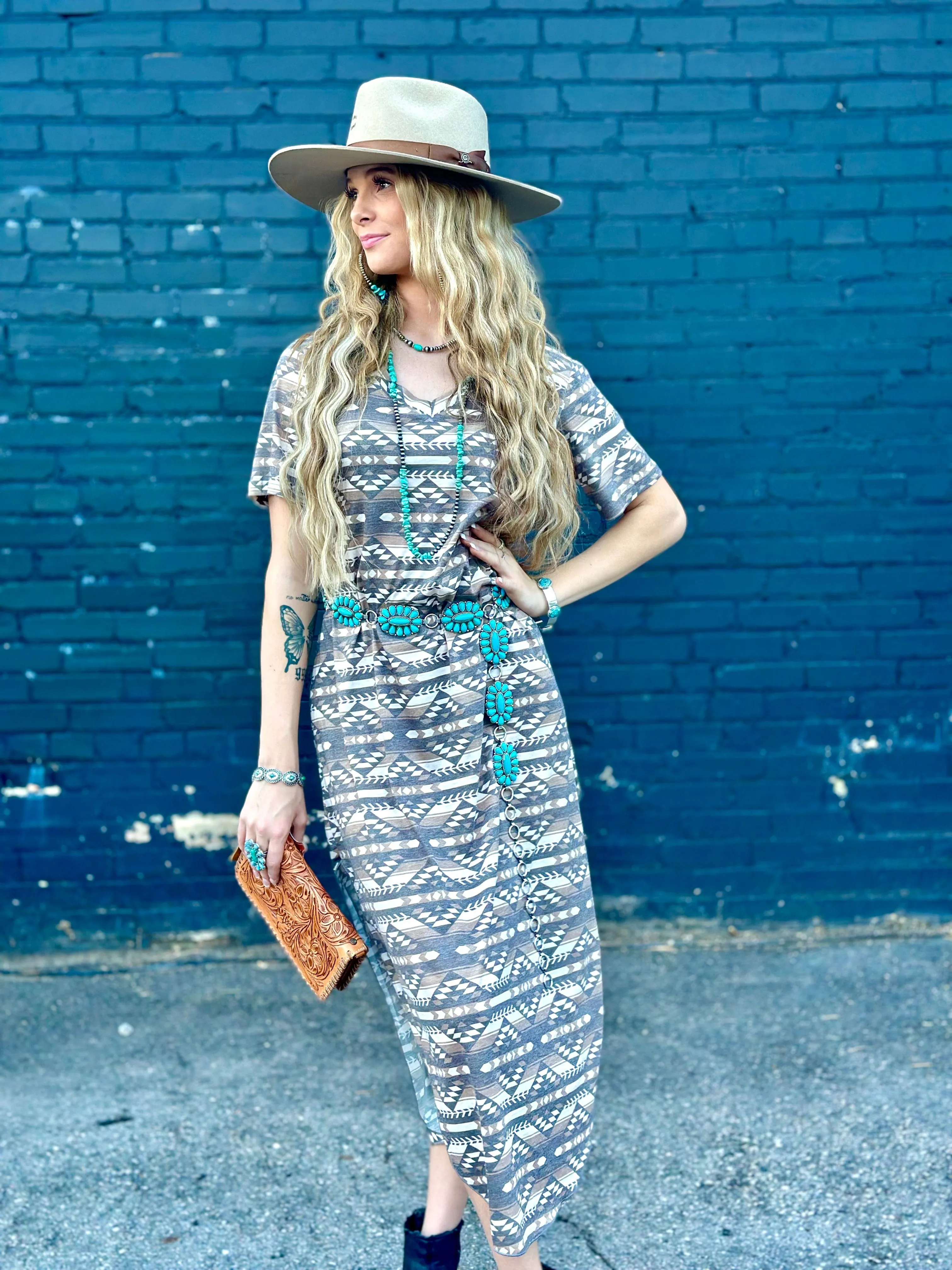 The Fall Guadalupe Aztec Maxi Dress