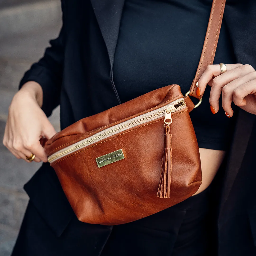 The Leather Belt Bag- Warm Tan