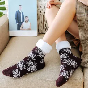 Thickened Fleece Winter Warm Floor Socks Christmas Socks 97377490C