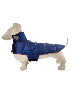 Ultralite Reversible Down Dog Puffer Coat in Navy Blue & Merlot