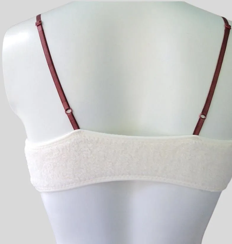 Warm bralette in organic cotton fleece