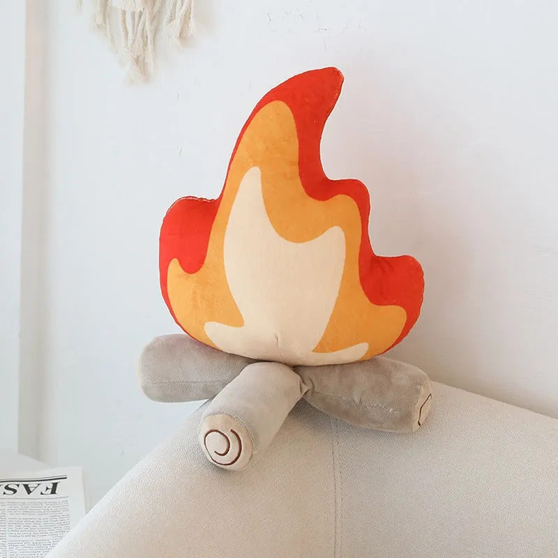 Warm Embrace Plush Fire Cushion