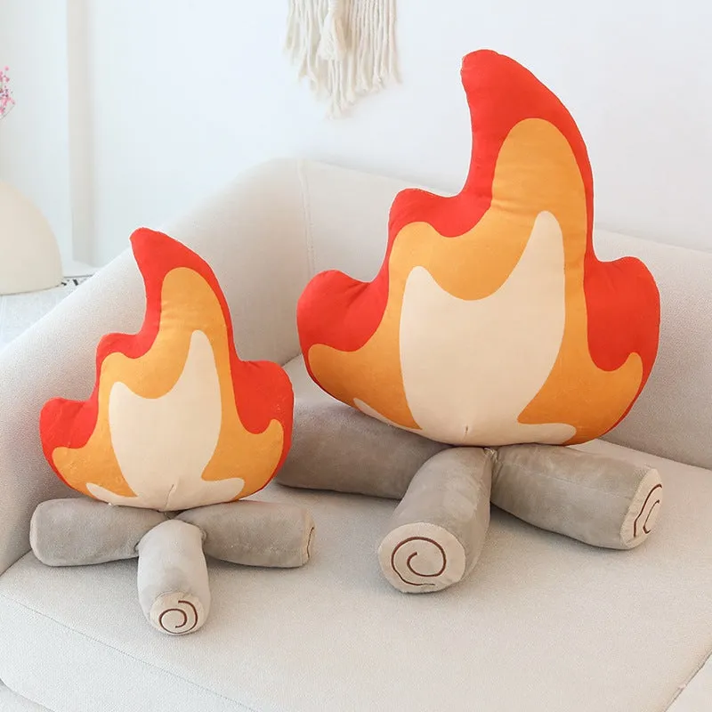 Warm Embrace Plush Fire Cushion