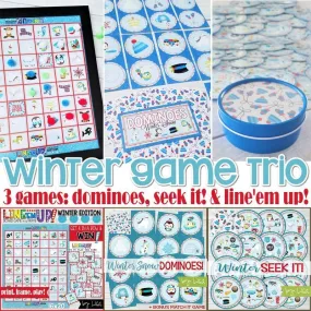 Winter GAME TRIO Printable