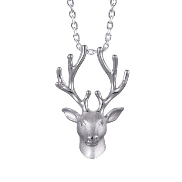 Winter Reindeer Pendant & Earrings Set