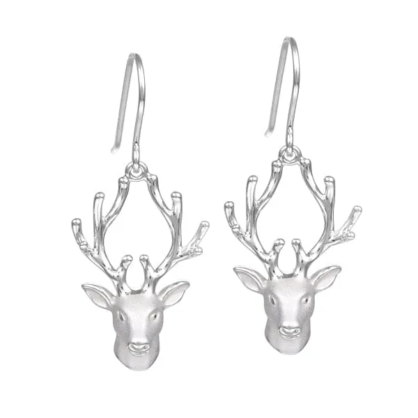 Winter Reindeer Pendant & Earrings Set