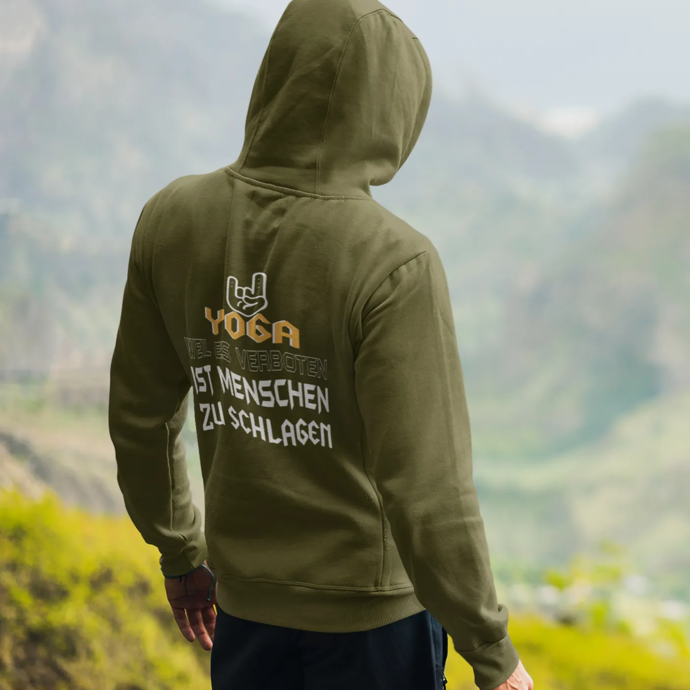 Yoga Spruch Bio Hoodie