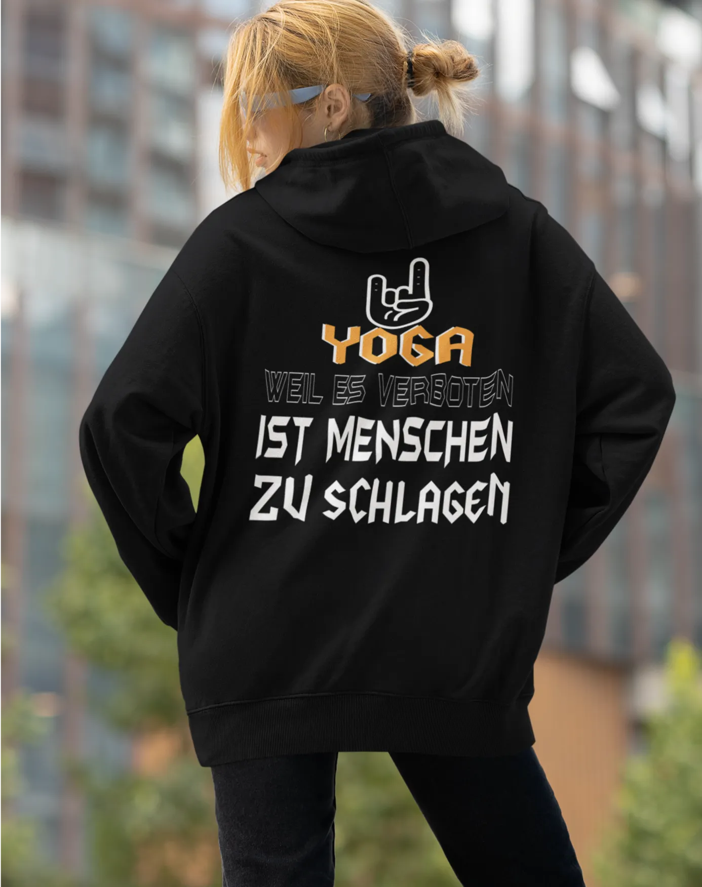 Yoga Spruch Bio Hoodie