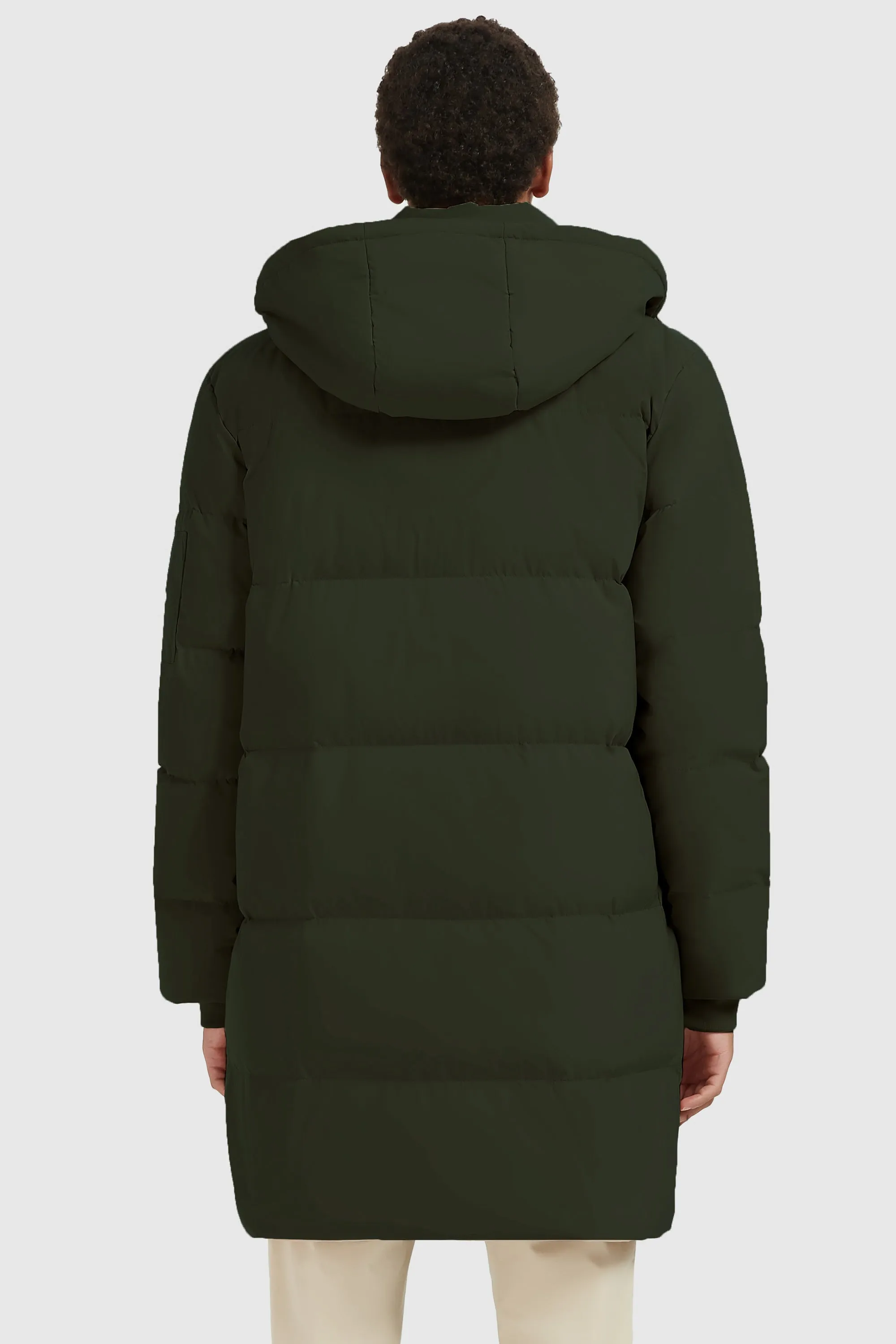 Zip Up Snap Button Thickened Down Jacket