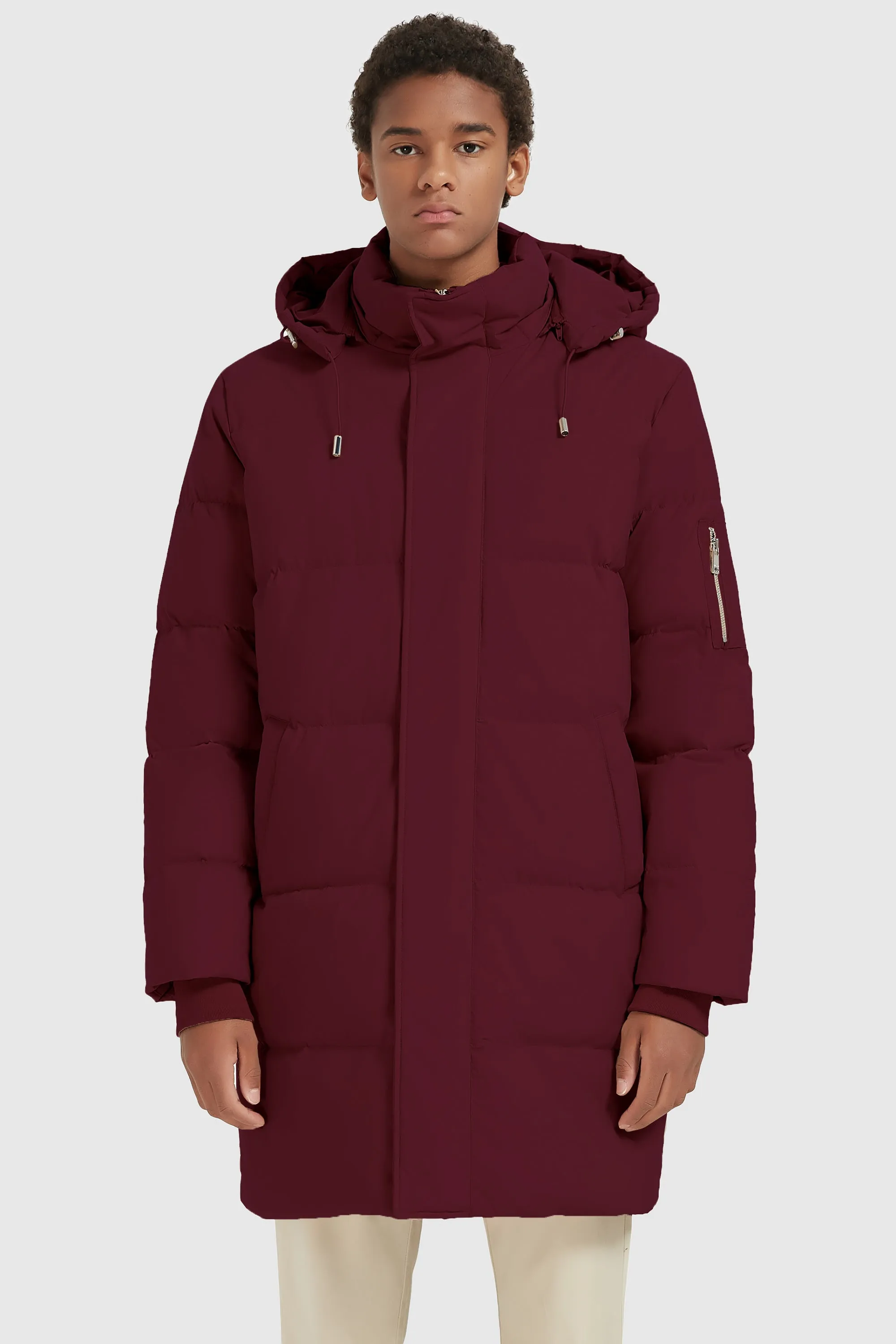 Zip Up Snap Button Thickened Down Jacket