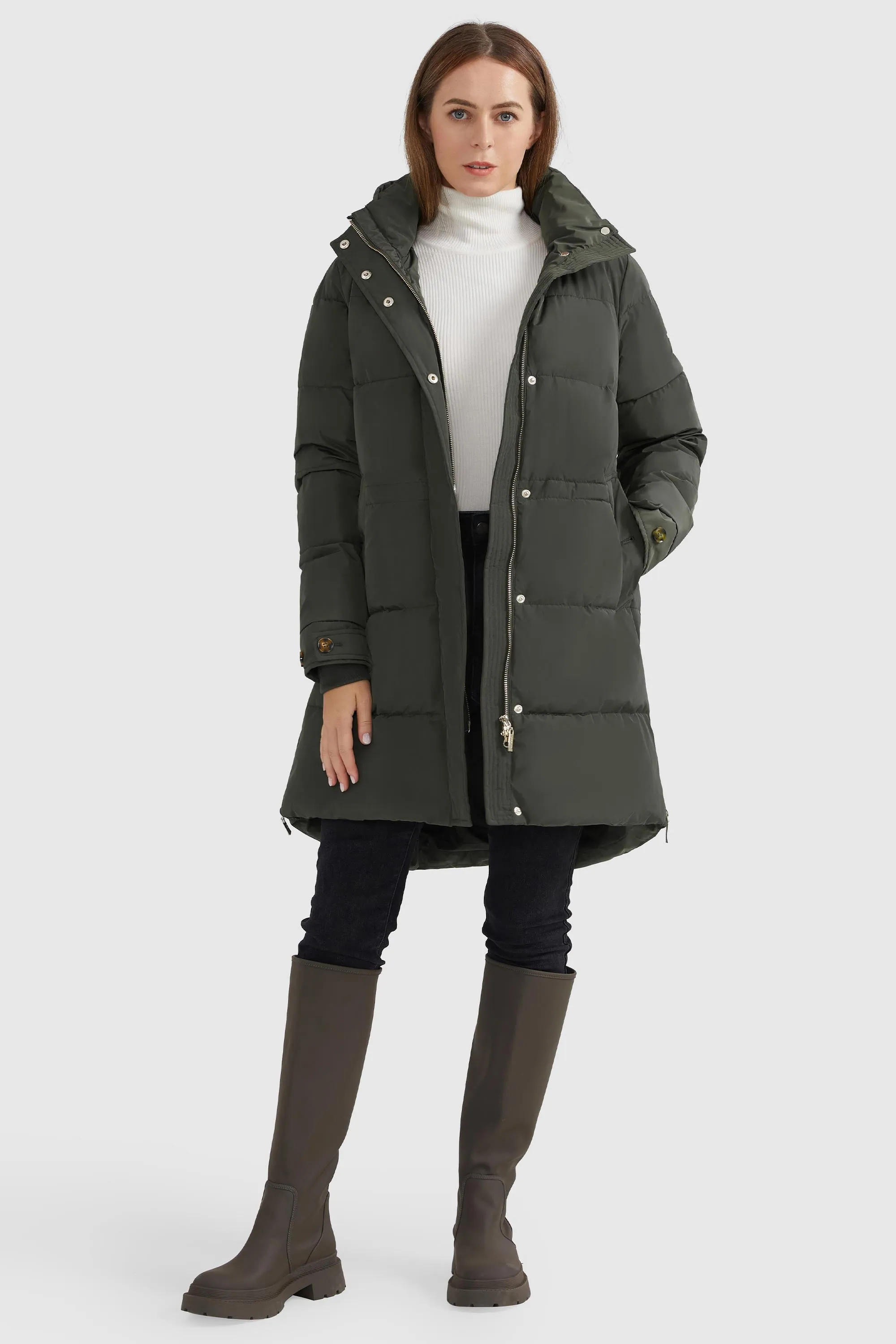 Zipper Winter Thicken Puffer Coat